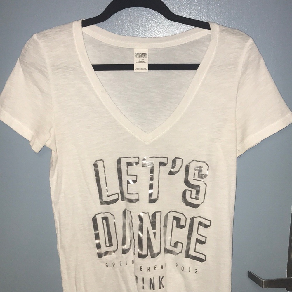 White Vneck Let’s Dance